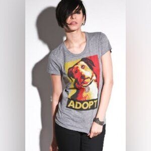 Obey Adopt a Dog Grey Short Sleeve Shirt